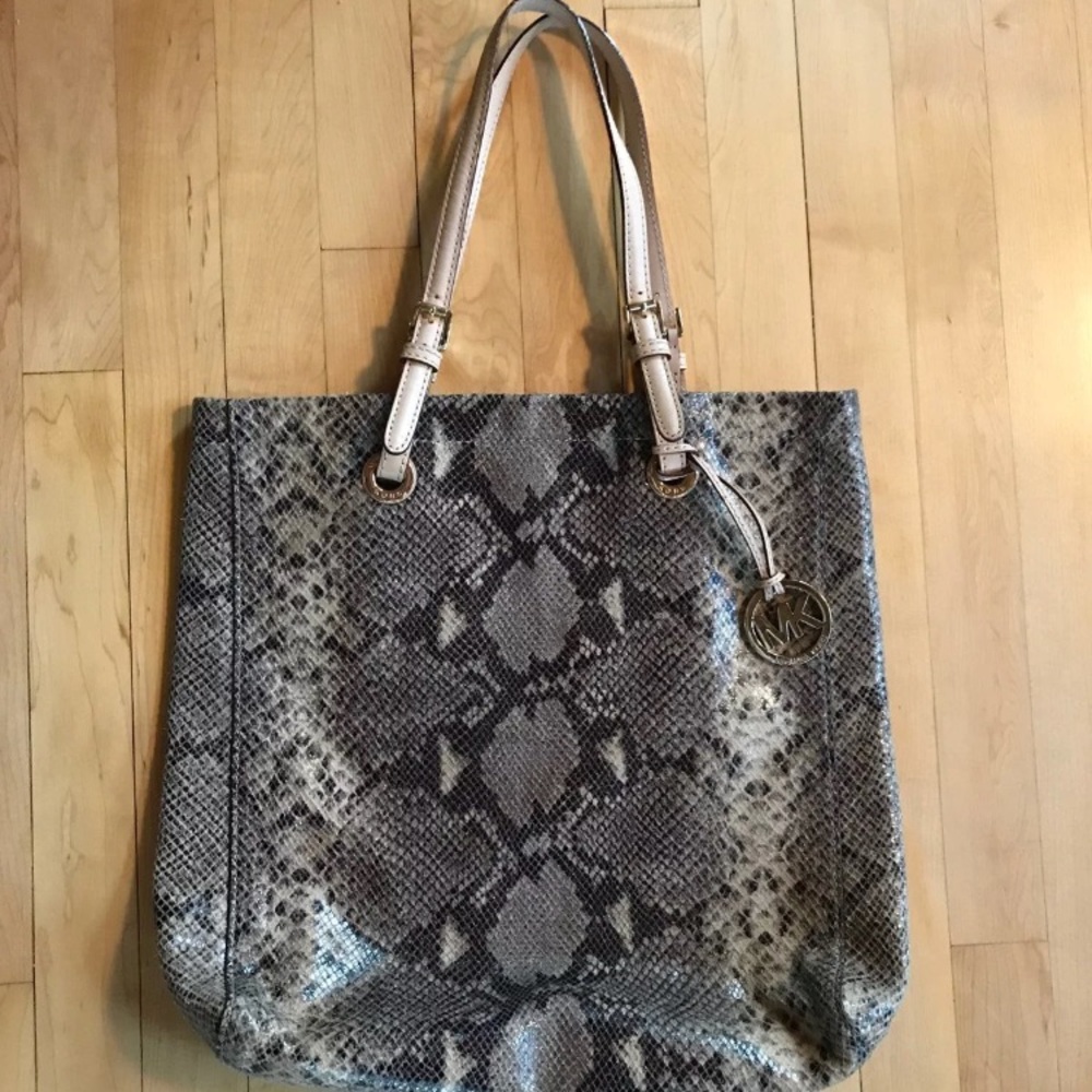 Michael Kors Python Print Shoulder / Tote Bag - image 1